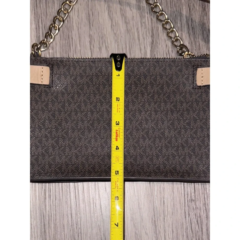 Michael Kors Signature Leather Waist Bag Fanny Pack With Chain MK Logo